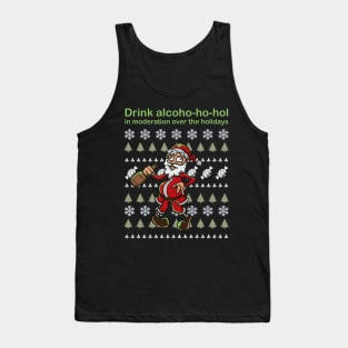 Drunk Santa Claus Funny Christmas Drinking Gift Tank Top